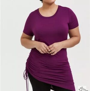 Torrid Super Soft Side Tie Tunic Tee